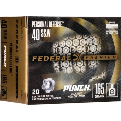 FEDERAL PUNCH 40 SW 165GR JHP 20RD 10BX/CS