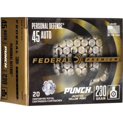 FEDERAL PUNCH 45 ACP 230GR JHP 20RD 10BX/CS