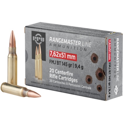 PPU 7.62X51 145GR FMJ BT 20RD 25BX/CS