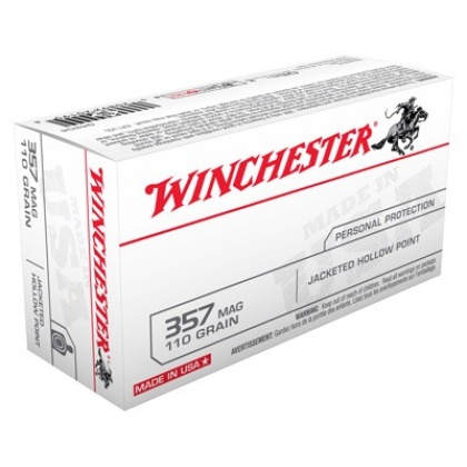 WINCHESTER USA 357 MAG 110GR JHP 50RD 10BX/CS