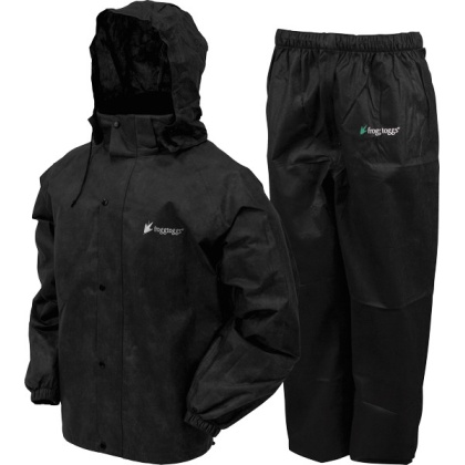 FROGG TOGGS RAIN & WIND SUIT ALL SPORTS MEDIUM BLK/BLK