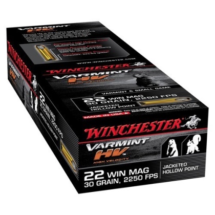 WINCHESTER SUPREME 22WMR 30GR JHP 2250FPS 50RD 40BX/CS