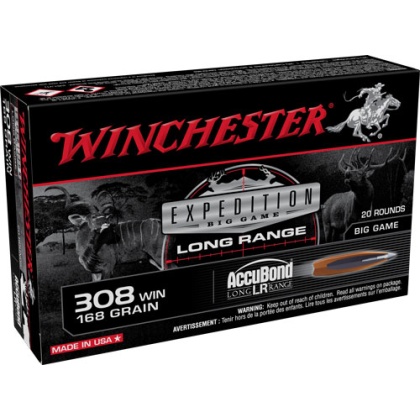 WINCHESTER EXPEDITION 308 WIN 168GR ACCUBOND 20RD 10BX/CS