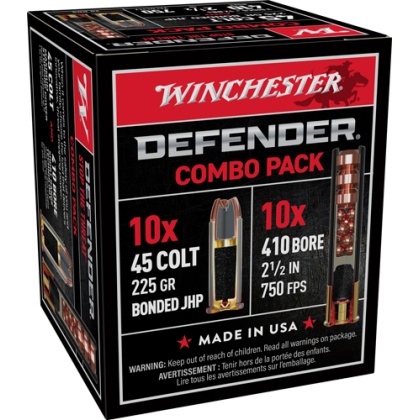 WINCHESTER PDX DEFENDER 410/45 COMBO PACK 20RD 10BX/CS