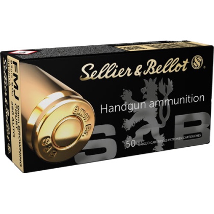 S&B 380 ACP 92GR FMJ-RN 50RD 20BX/CS