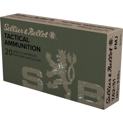 S&B 7.62X51 147GR FMJ 20RD 30BX/CS