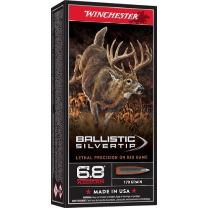 WINCHESTER SUPREME 6.8 WESTERN 170GR SILVERTIP 20RD 10BX/CS