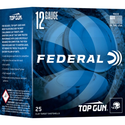 FEDERAL TOP GUN 12GA 1OZ #8 1250FPS 250RD CASE LOT