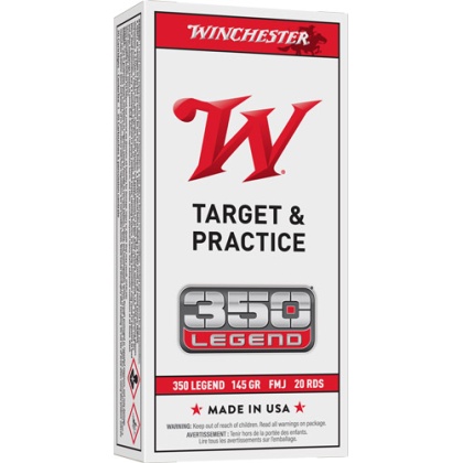 WINCHESTER USA 350 LEGEND 145GR FMJ 20RD 10BX/CS