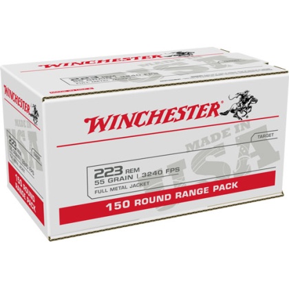 WINCHESTER USA 223 REM 55GR FMJ 600RD CASE LOT