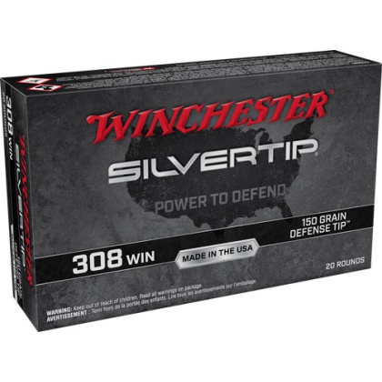 WINCHESTER SILVERTIP 308 WIN 150GR DEF TIP 20RD 10BX/CS