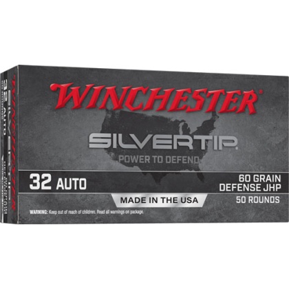 WINCHESTER SILVERTIP 32 ACP 60GR HP 50RD 10BX/CS