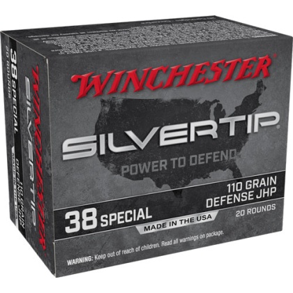 WINCHESTER SILVERTIP 38 SPECIAL 110GR JHP 20RD 10BX/CS