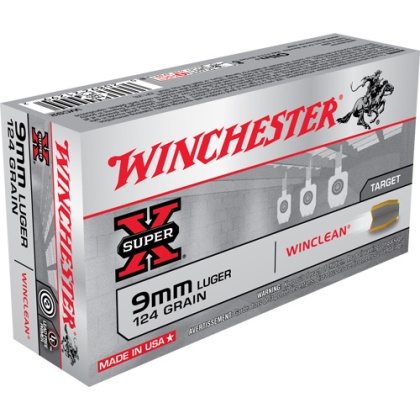 WINCHESTER WINCLEAN 9MM LUGER 124GR JSP 50RD 10BX/CS