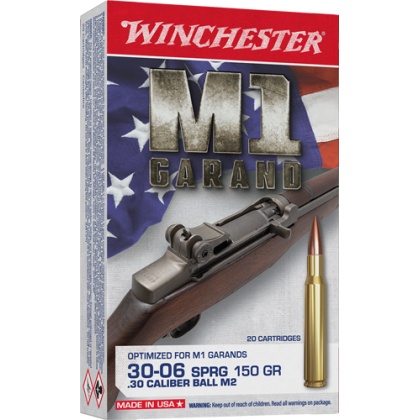 WINCHESTER M1 GARAND 30-06 150GR FMJ 20RD 10BX/CS