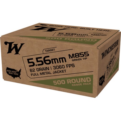 WINCHESTER USA 5.56X45 62GR GREENT TIP 1000RD CASE LOT