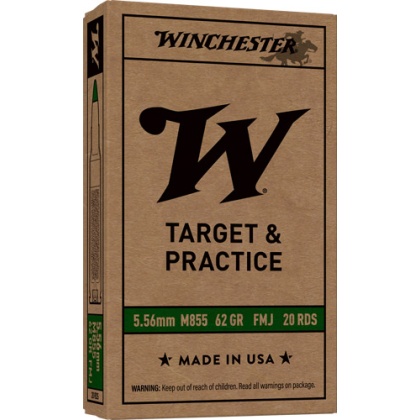 WINCHESTER USA 5.56X45 62GR GREEN TIP 20RD 50BX/CS