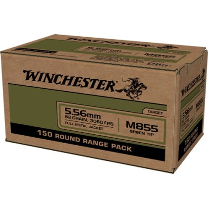 WINCHESTER USA 5.56X45 62GR GREEN TIP 600RD CASE LOT