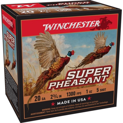 WINCHESTER SUPER PHEASANT 20GA 1OZ #5 1300FPS 25RD 10BX/CS