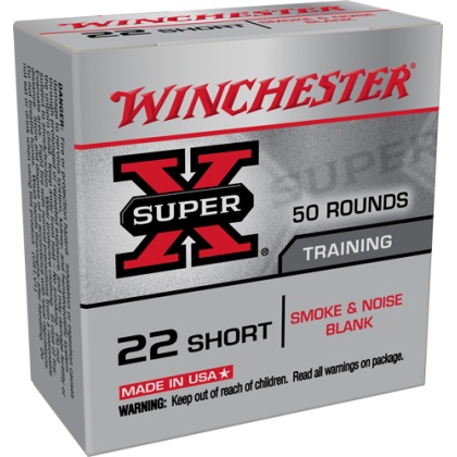 WINCHESTER BLANKS 22 SHORT SMOKE & NOISE 50RD 100BX/CS