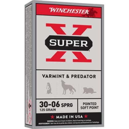 WINCHESTER SUPER-X 30-06 125GR JSP 20RD 10BX/CS