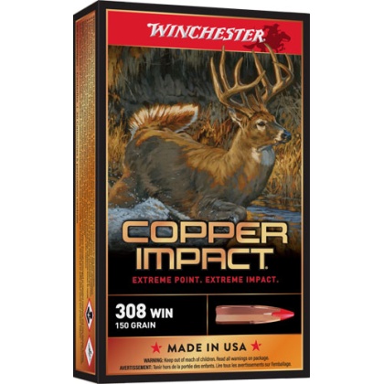 WINCHESTER COPPER IMPACT 308 WIN 150GR 20RD 10BX/CS