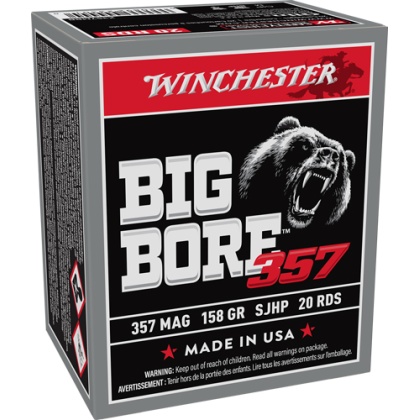 WINCHESTER BIG BORE 357 MAG 158GR JHP 20RD 10BX/CS