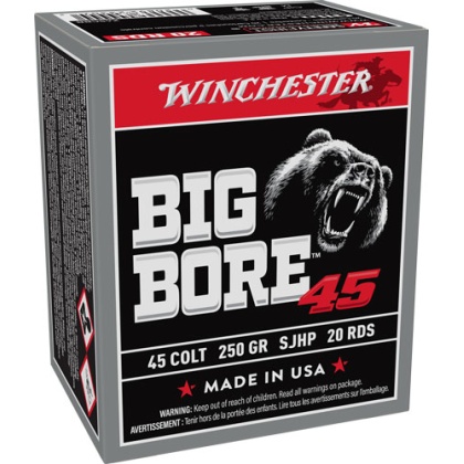 WINCHESTER BIG BORE 45 LC 250GR JHP 20RD 10BX/CS