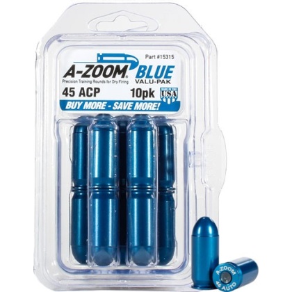 A-ZOOM METAL SNAP CAP BLUE .45ACP 10-PACK