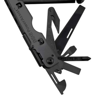 SOG MULTI-TOOL POWER ASSIST BLACK OXIDE W/SHEATH