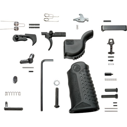 BATTLE ARMS ENHANCED COMPLETE LOWER PARTS KIT STEEL BLACK