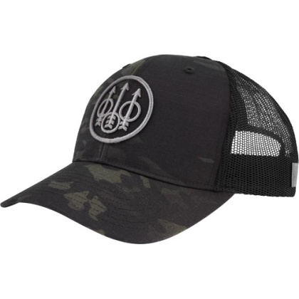 BERETTA CAP TRUCKER CIRCLE PATCH MESH BACK BLACK MULTICAM