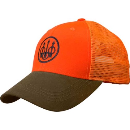 BERETTA CAP UPLAND TRUCKER BLAZE MESH BACK ORANGE/TOBACCO