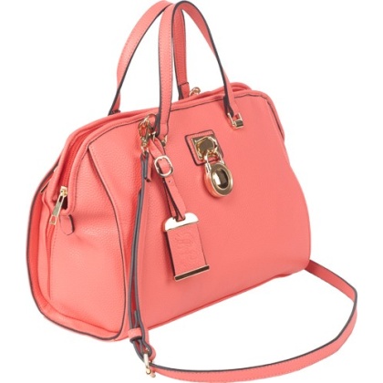 BULLDOG CONCEALED CARRY PURSE SATCHEL CORAL<