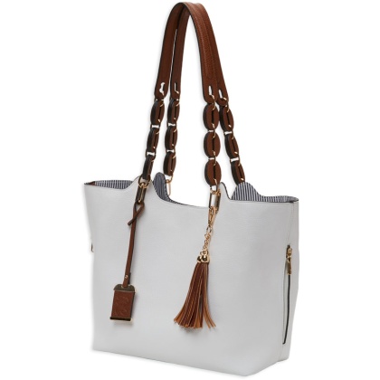 BULLDOG CONCEALED CARRY PURSE BRAIDED TOTE STYLE WHITE<<