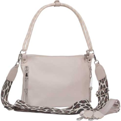 BULLDOG CONCEALED CARRY PURSE CONV HOBO/CROSSBODY WHITE/ZEB<