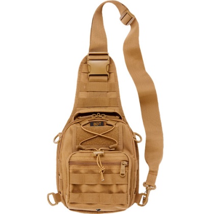 BULLDOG BDT X-SMALL SLING BAG` W/MOLLE WEBBING TAN