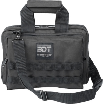 BULLDOG DELUXE 2 PISTOL RANGE BAG W/MOLLE BLACK