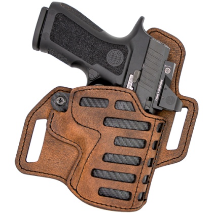 VERSACARRY COMPOUND HOLSTER OWB POLYMER HYBRID SZ 1 BROWN