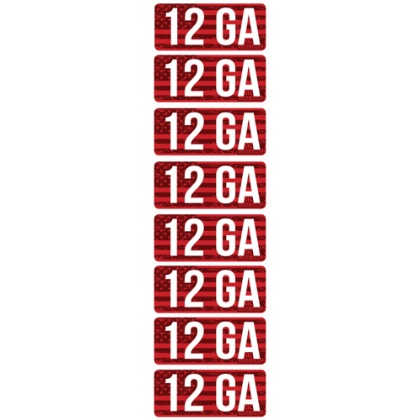 MTM AMMO CALIBER LABELS 12GA 8-PACK