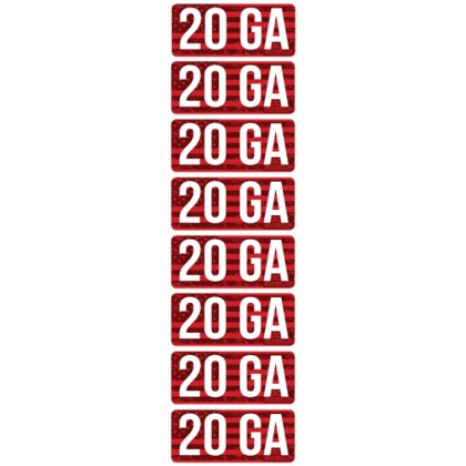 MTM AMMO CALIBER LABELS 20GA 8-PACK