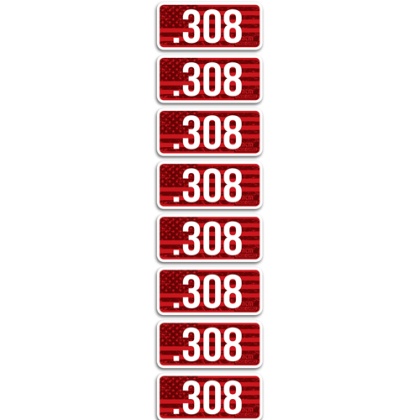 MTM AMMO CALIBER LABELS 308 8-PACK