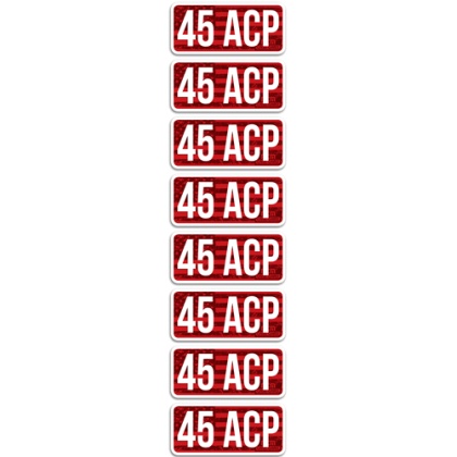 MTM AMMO CALIBER LABELS 45ACP 8-PACK