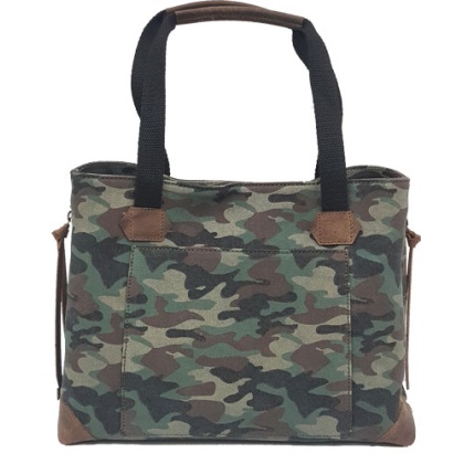 VERSACARRY CONCEAL CARRY PURSE CANVAS CAMO TOTE STYLE<