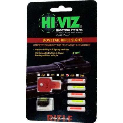 HIVIZ RIFLE FRONT SIGHT FOR 3/8\