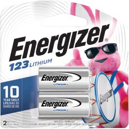 ENERGIZER LITHIUM BATTERIES CR123A 2-PACK