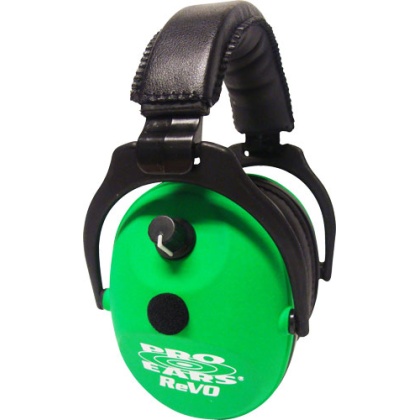 PRO EARS REVO EAR MUFF ELECTRONIC NEON GREEN