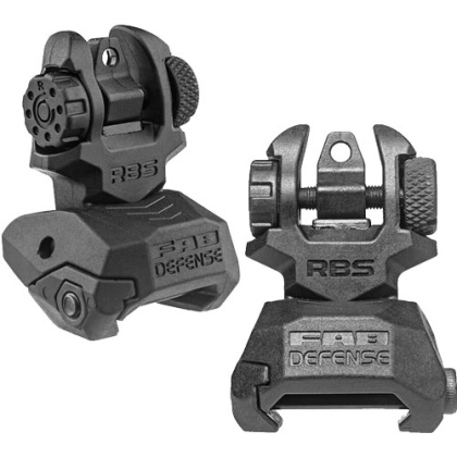 F.A.B. DEFENSE FRONT & REAR BACK UP SIGHTS BLACK