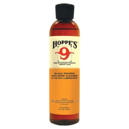 HOPPES #9 BLACKPOWDER BORE CLEANER LUBRICANT 8OZ BOTTLE