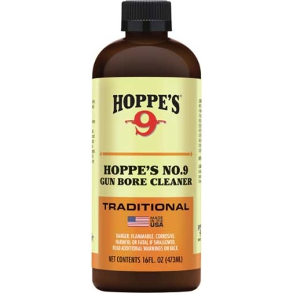 HOPPES #9 GUN BORE CLEANER 16OZ BOTTLE